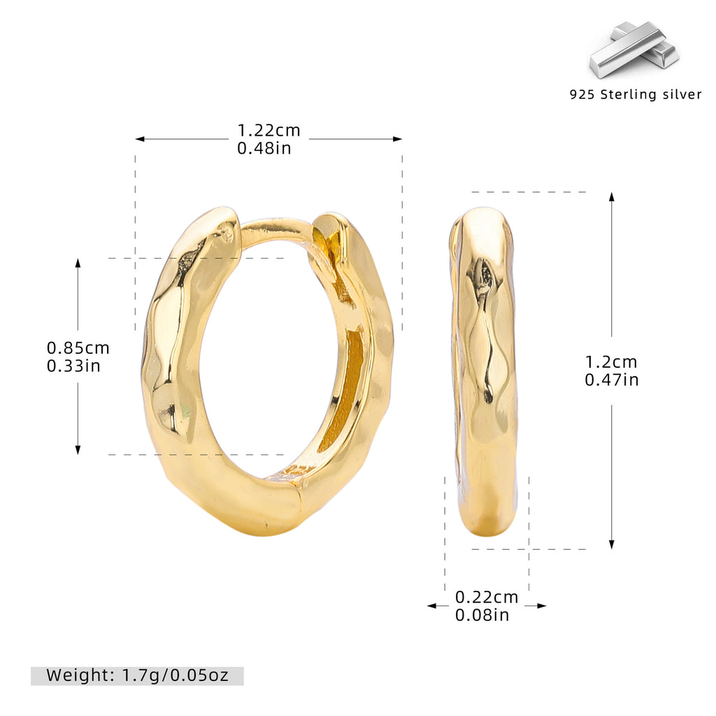 Damen Creolen mit elegantem gewelltem Design aus hochwertigem 925 Sterling Silber Shop Nory