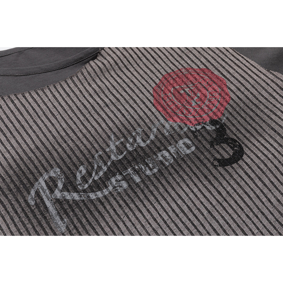 Damen Lagen-Langarmshirt mit gestreiftem Frontpanel und Spitzenband Shop Nory