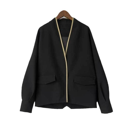 Damen Modische Blazerjacke mit eleganter Paspel Shop Nory