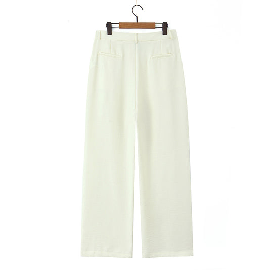 Damen Leicht fallende Highwaist Palazzohose mit weitem Bein und Bügelfalte Shop Nory