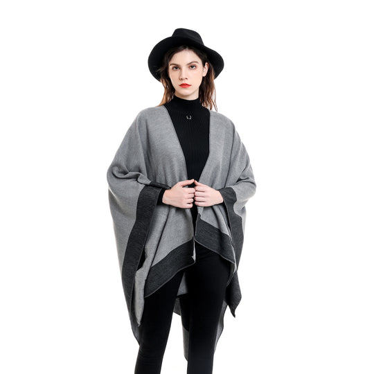 Damen Wendeponcho aus feiner Kaschmir-Mischung Shop Nory