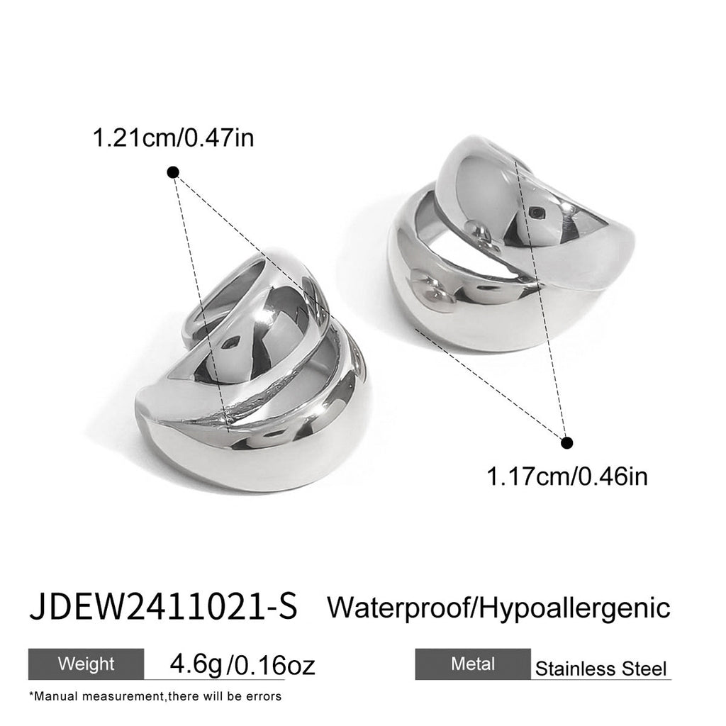 Damen Offene Ohrhänger mit elegantem Spiral-Design aus hypoallergenem Edelstahl Shop Nory
