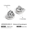 Damen Offene Ohrhänger mit elegantem Spiral-Design aus hypoallergenem Edelstahl Shop Nory