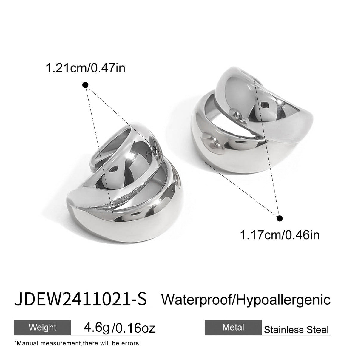 Damen Offene Ohrhänger mit elegantem Spiral-Design aus hypoallergenem Edelstahl Shop Nory