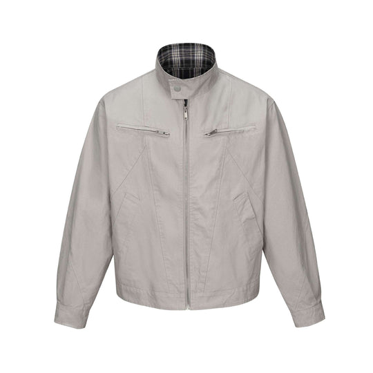 Herren Kurz geschnittener Boxy‑Blouson mit Stehkragen, Reißverschluss und Brustzippern Shop Nory