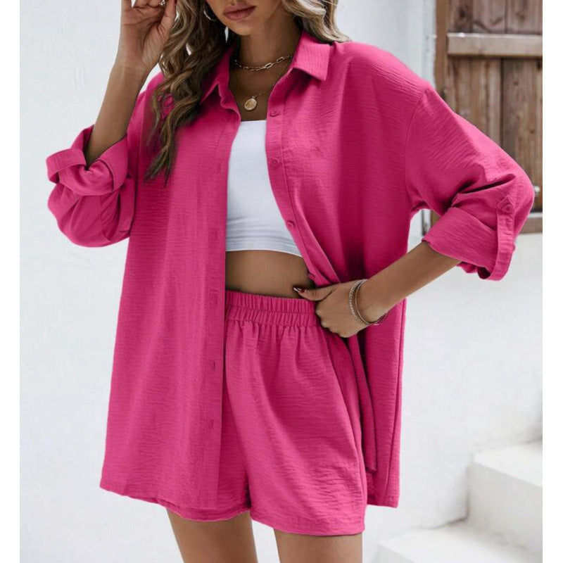 Damen lässiges Oberteil und Shorts Set