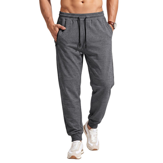 Herren Slim-Fit Jogginghose mit Kordelzug, Reißverschlusstaschen und Rippbündchen Shop Nory
