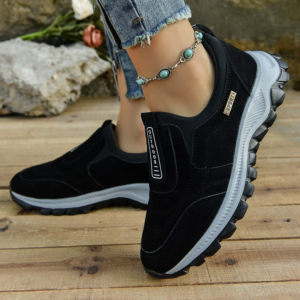 Damen Slip-On Sneakers mit elastischer Einfassung und rutschfester Profilsohle
