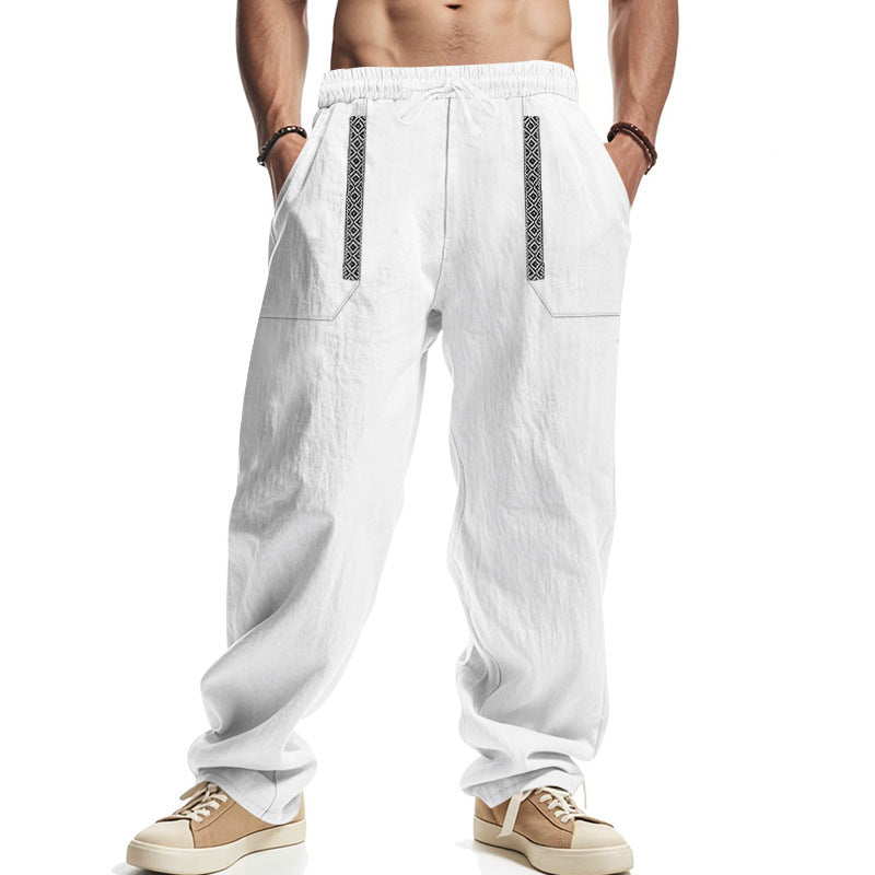 Herren lässige Cargo-Hose mit funktionalen Taschen und elastischem Bund