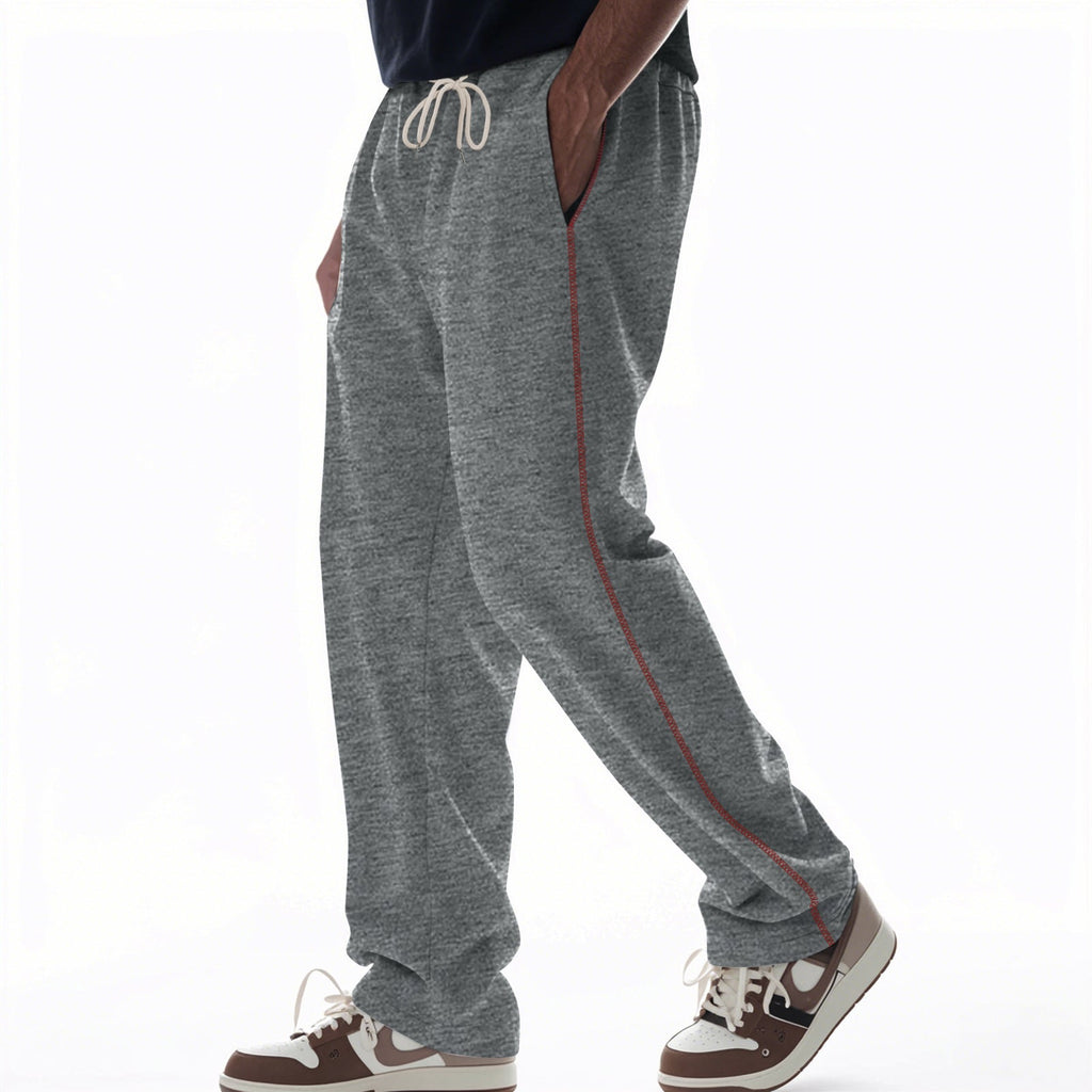 Herren bequeme Jogginghose mit Reißverschluss und seitlichen Taschen