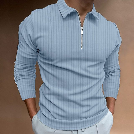 Herren modischer Poloshirt mit Reißverschluss