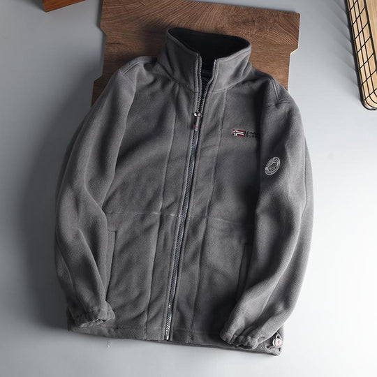 Herren Fleecejacke mit Stehkragen, durchgehendem Reißverschluss und wärmender Microfleece-Innenlage Shop Nory