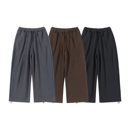 Unisex Weite Cropped Jogginghose mit Tunnelzugbund, Eingrifftaschen und verstellbarem Saum Shop Nory