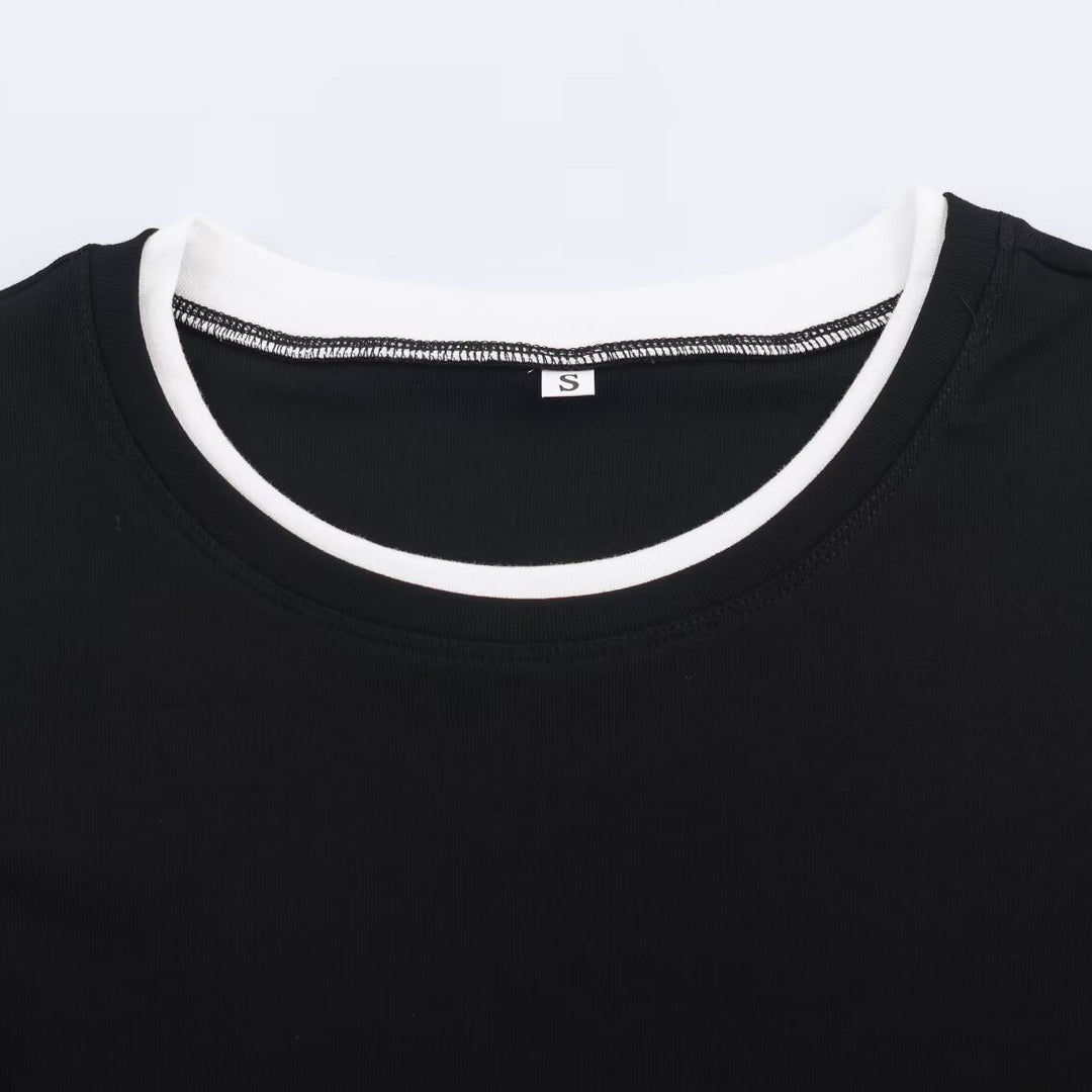 Damen Lässiges Langarm-Layering-Shirt mit doppellagigem Saum und eingesetzten Manschetten Shop Nory