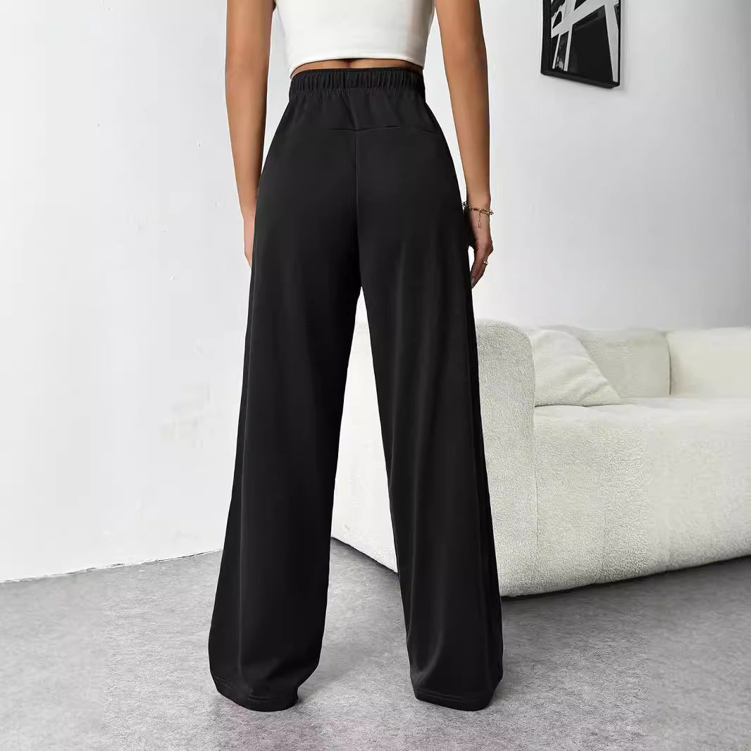 Damen Relaxed Weite Jersey Drawstring Lounge-Hosen Shop Nory