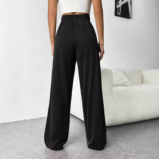 Damen Relaxed Weite Jersey Drawstring Lounge-Hosen Shop Nory