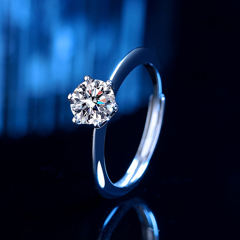 Damen Ring mit funkelndem Solitär und eleganter Fassung Shop Nory