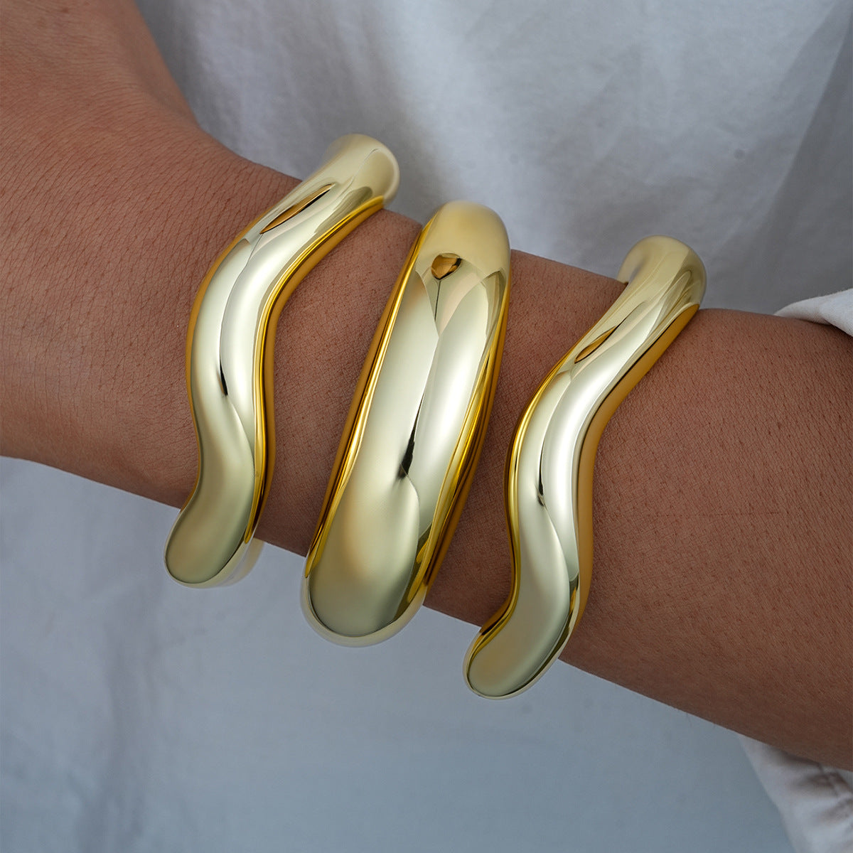 Damen Design-Armband-Set aus hochwertigem Metall Shop Nory
