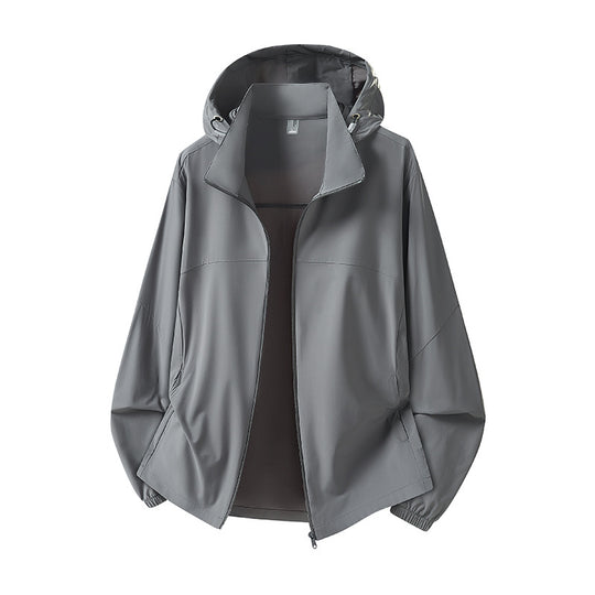 Herren Leichte Kapuzen-Regenjacke mit atmungsaktivem Softshell-Material und elastischen Bündchen Shop Nory