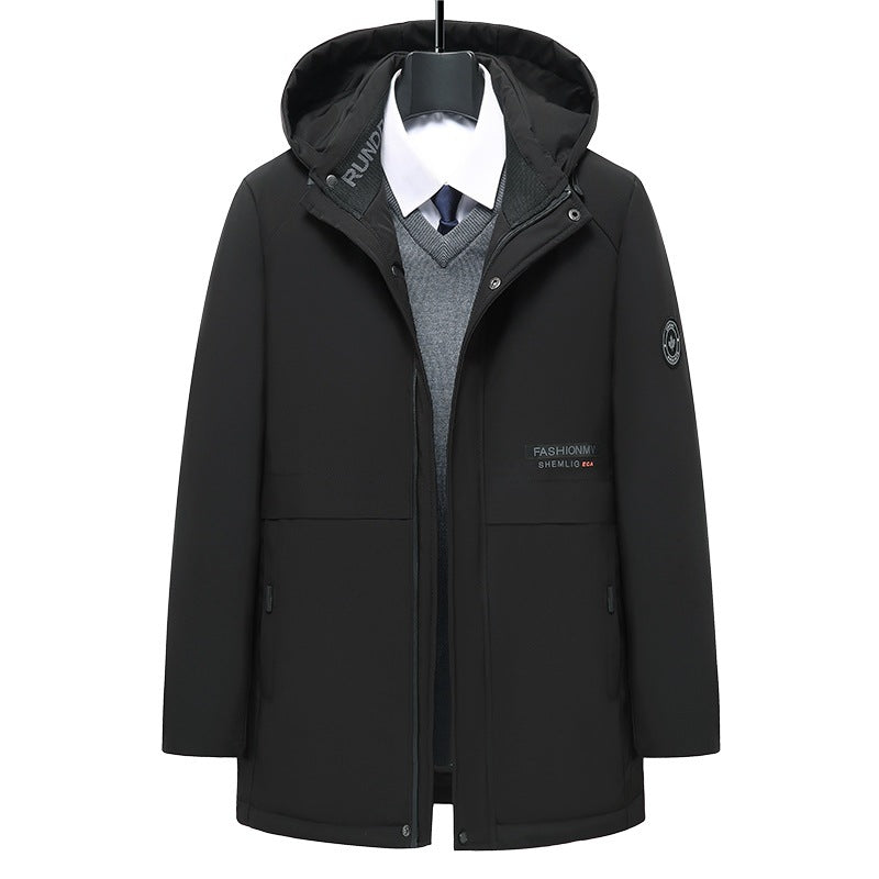 Herren mittellanger Thermoparka mit Kapuze, wind- und wasserabweisender Performance-Außenhülle Shop Nory