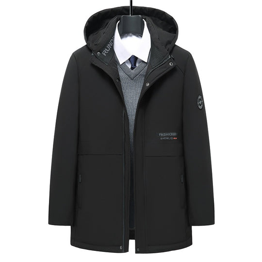 Herren mittellanger Thermoparka mit Kapuze, wind- und wasserabweisender Performance-Außenhülle Shop Nory
