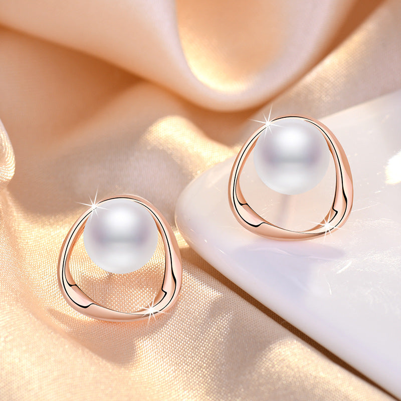 Damen Elegante Ohrringe mit Perlen und Kristallen Shop Nory