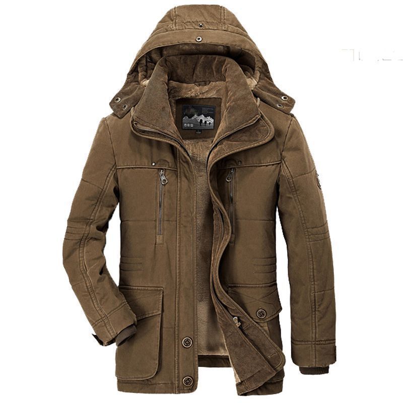 Herren Canvas-Parka mit Cord-Innenkragen, abnehmbarer Kapuze und wärmender Thermofütterung Shop Nory
