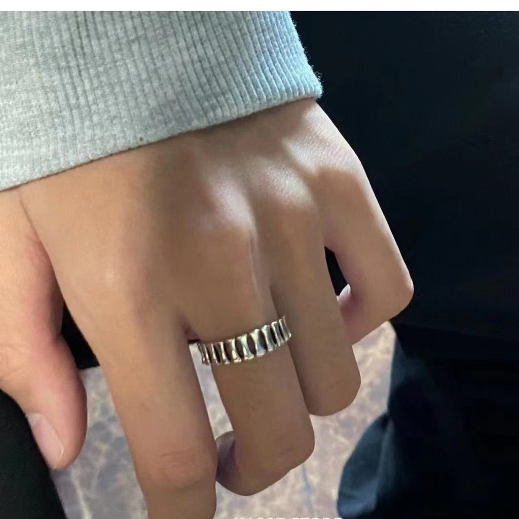 Damen Design-Ring mit strukturiertem Oberflächenmuster Shop Nory