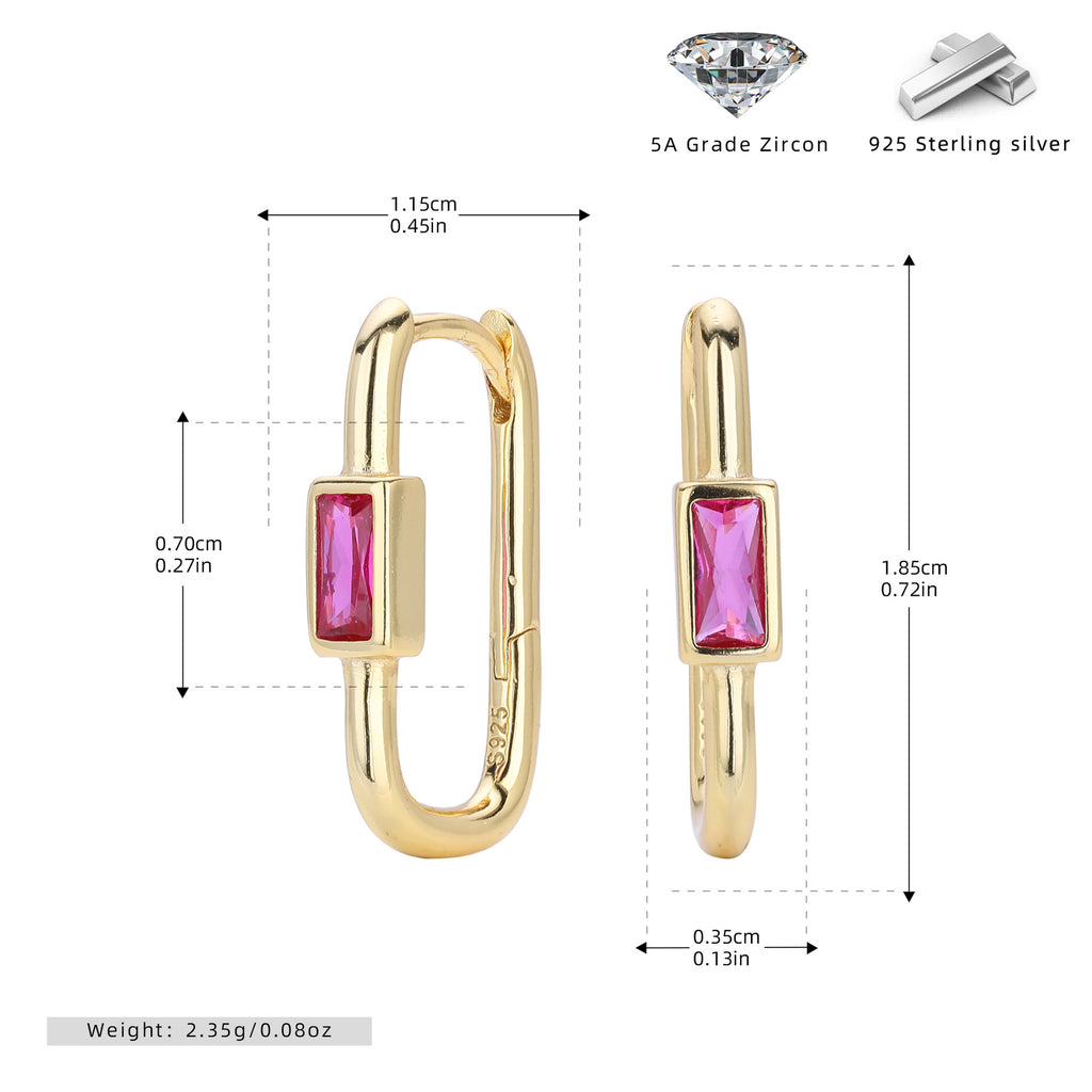 Damen Ohrstecker mit luxuriösem 5A Zirkon aus 925 Sterling Silber Shop Nory