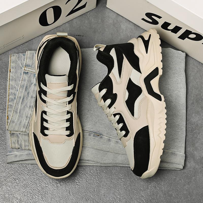 Herren Chunky Retro-Sneaker mit Wellen-Overlay und robuster Profilsohle Shopy Nory
