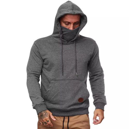 Herren Kapuzenpullover mit multifunktionalem Kragen
