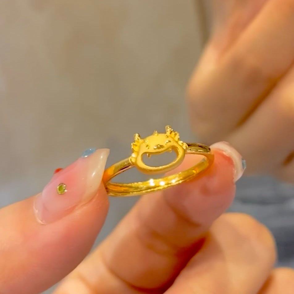 Damenring mit kreativem Krabbenmotiv und feiner Oberflächenstruktur Shop Nory
