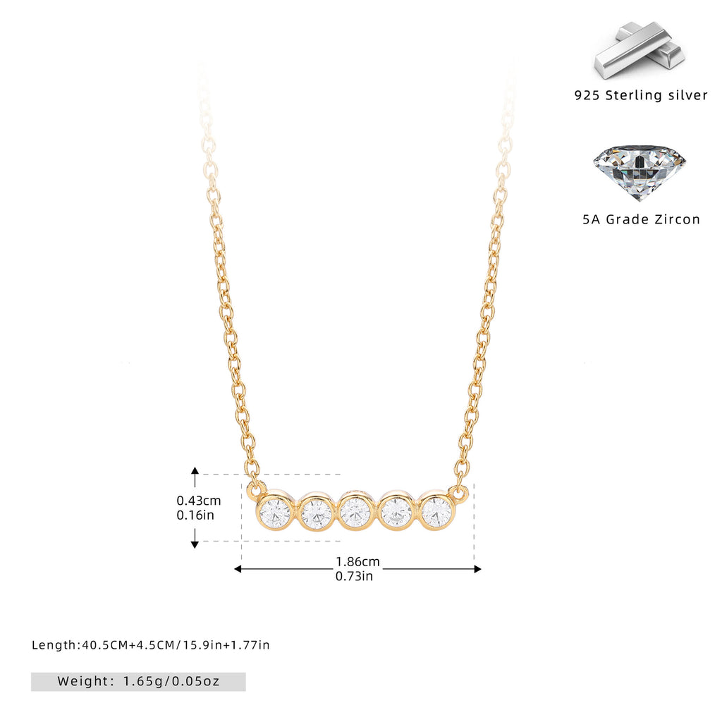 Damen Halskette aus 925 Sterling Silber mit funkelnden Zirkonia Shop Nory