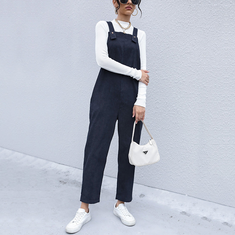Damen Lässiger Overall mit hohen Kragen Shop Nory
