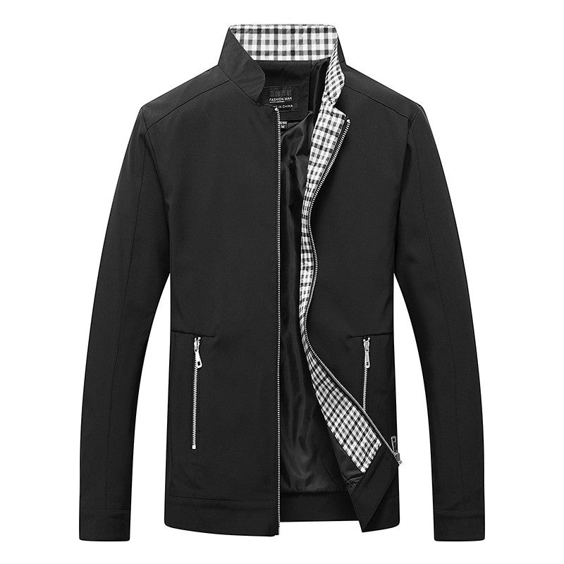 Herren Leichte Softshell-Blousonjacke mit Stehkragen und karogefüttertem Innenfutter Shop Nory