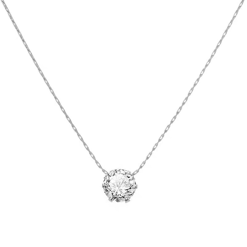 Damen Klassiker Solitaire Anhänger Halskette Shop Nory
