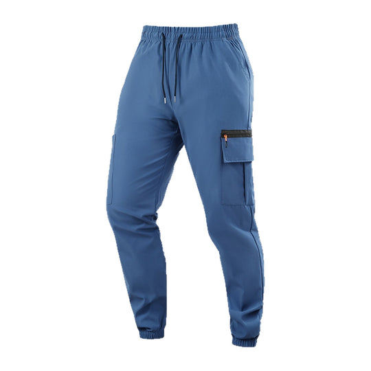 Herren Utility-Cargo-Jogginghose mit Kordelzug, Reißverschluss-Beintasche & elastischen Bündchen Shop Nory