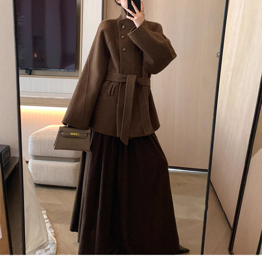 Damen Modischer und eleganter Wollmantel Shop Nory