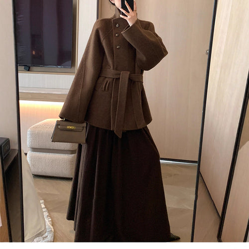 Damen Modischer und eleganter Wollmantel Shop Nory