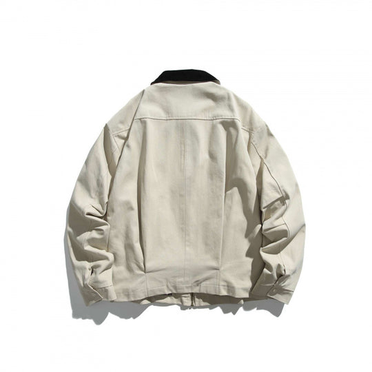 Unisex Kurz geschnittene Overshirt‑Jacke mit Cordkragen, Brustleistentasche und präzisen Nahtdetails Shop Nory