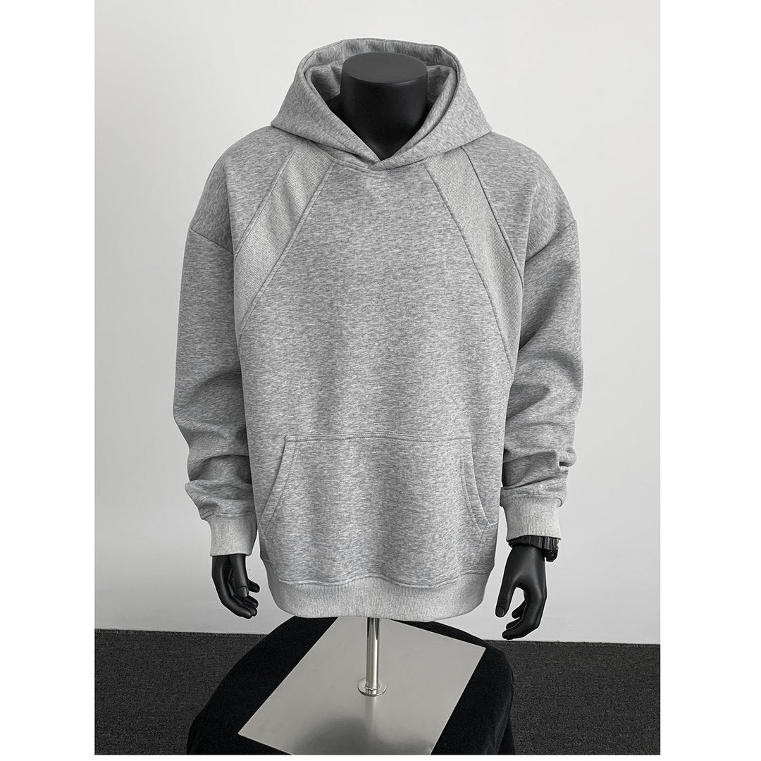 Herren Oversize-Kapuzenpullover mit diagonalem Einsatz und Kängurutasche Shop Nory