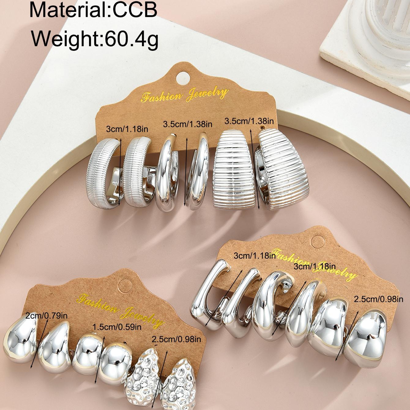 Damen Ohrstecker-Set mit einzigartigen, strukturierten Designs Shop Nory