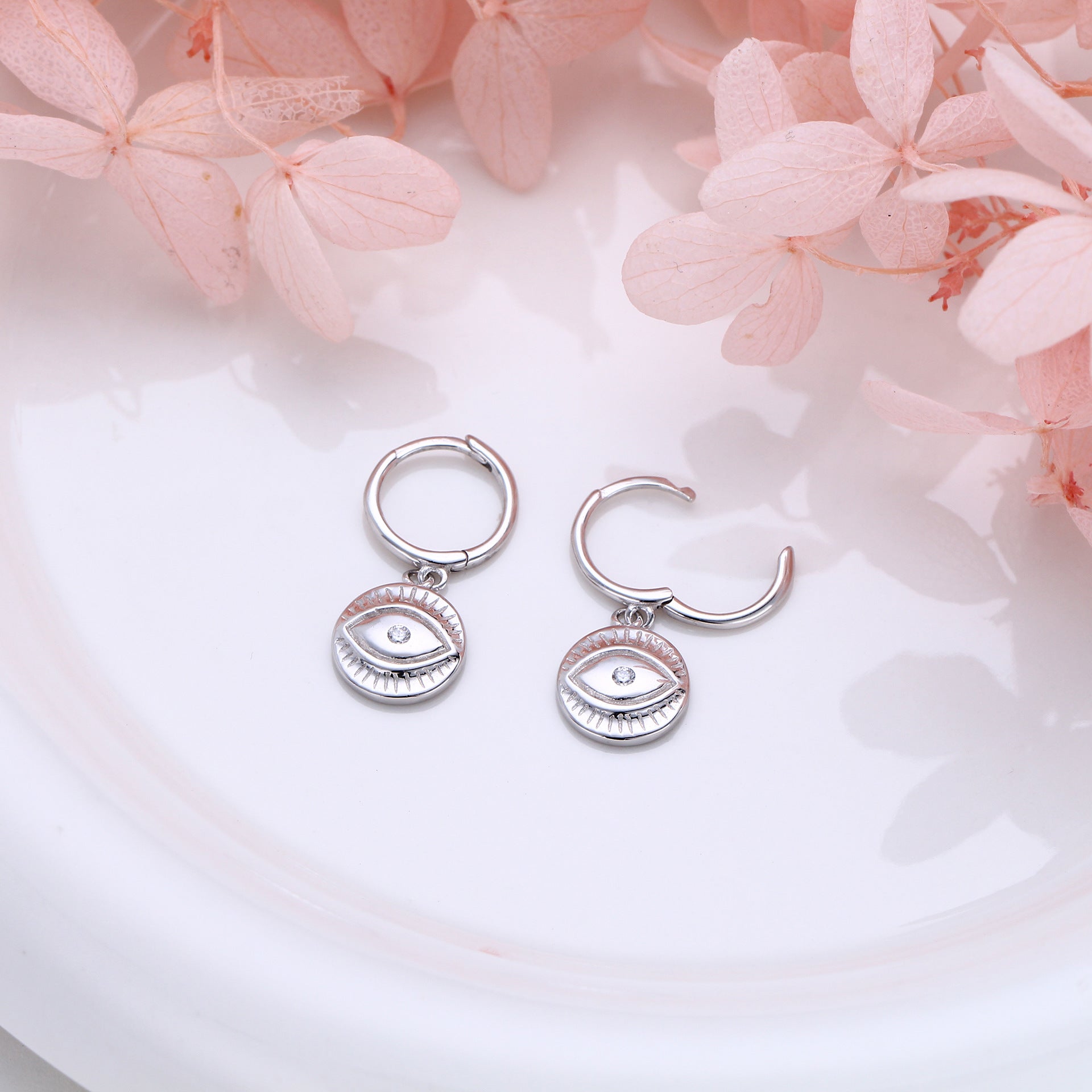 Damen Ohrhänger mit schützendem Augenmotiv aus hochwertigem 925 Sterling Silber Shop Nory