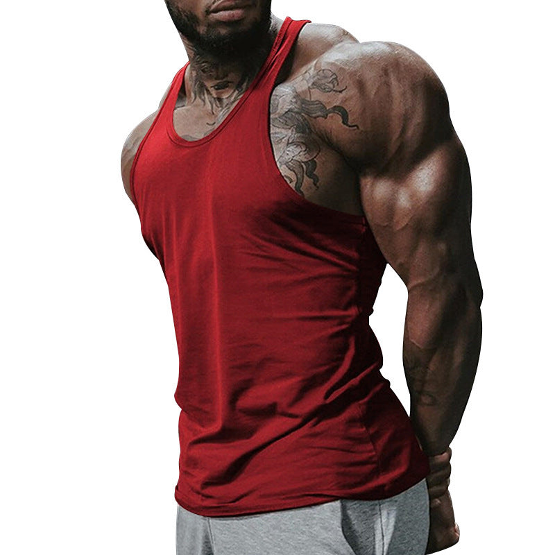 Herren atmungsaktives Fitness Tanktop mit Racerback-Design und körperbetontem Schnitt