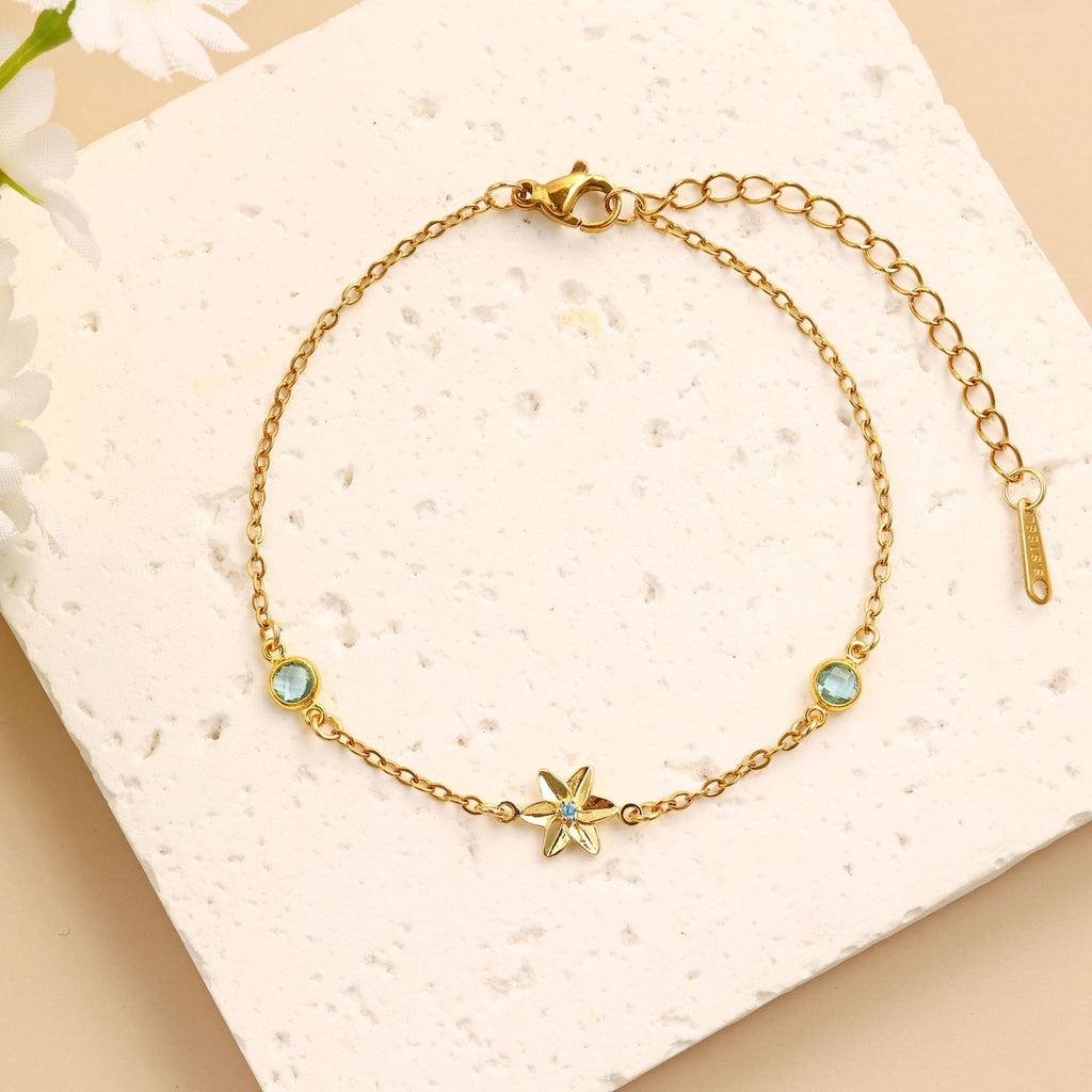 Damen filigranes Armband mit floralem Design Shop Nory