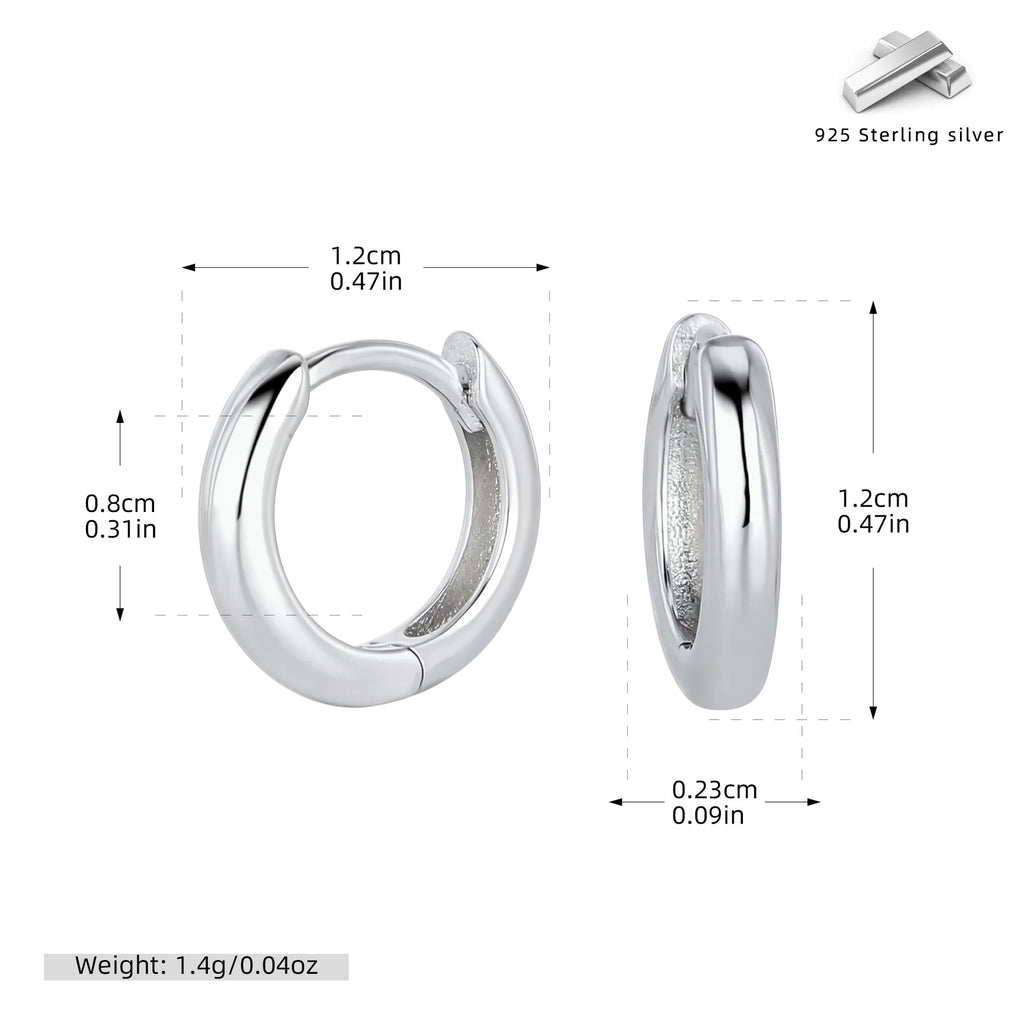 Damen Creolen in elegantem, modernem Design aus hochwertigem 925 Sterling Silber Shop Nory