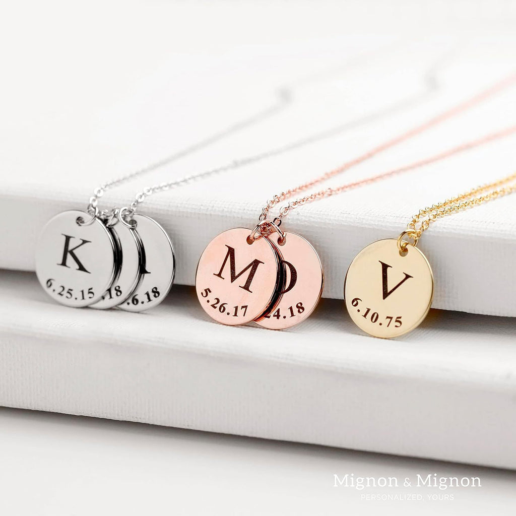 Damen Halskette mit gravierbarem Plättchen aus hochwertigem Edelstahl Shop Nory