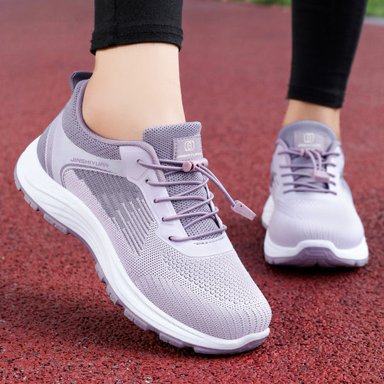 Damen nan leichter atmungsaktiver Strick-Walking-Sneaker mit Schnellzug-Kordel und gedämpfter EVA-Zwischensohle Shop Nory