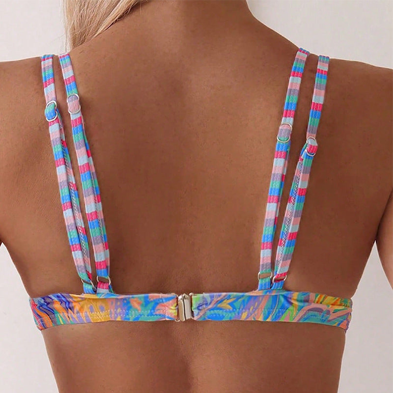 Damen Triangel-Bikini-Oberteil mit paisley-Muster Shopnory
