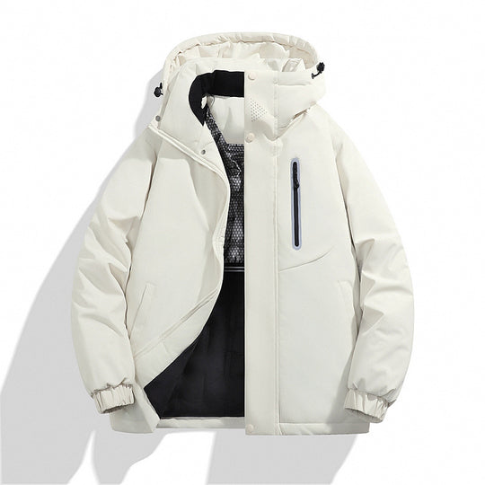 Herren Wattierte Kapuzen‑Winterjacke mit wasserabweisender Membran und verschweißter Brusttasche Shop Nory